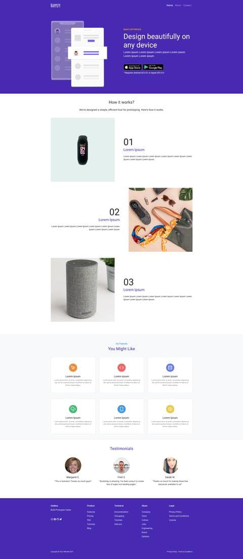 Mobile App | Bootstrap 4 MobileApp template - Gridbox